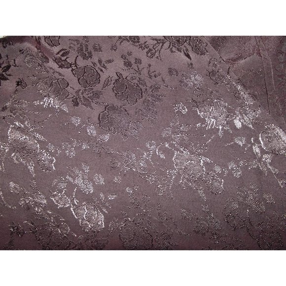 H&M Size 6 Plum Wine Jacquard Weave True Wrap Long Sleeve Wrap Midi Dress - Picture 4 of 10